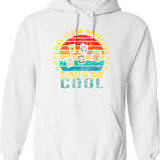 I Was Acting Silly Pigeon Hoodie - Retro Graphic Pullover Hoodie for Men & Women - White