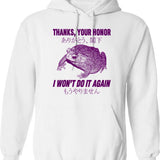 I Woke Up Today And Choose Violence Pygmy Hippo Vintage Moo Deng Bootleg Hoodie - White