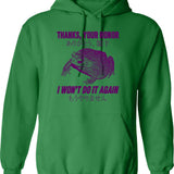 I Woke Up Today And Choose Violence Pygmy Hippo Vintage Moo Deng Bootleg Hoodie - Green