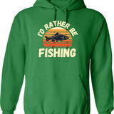 I'd Rather Be Farming Funny Retro Vintage Farmer Gift For Tractor Lover Hoodie - Green