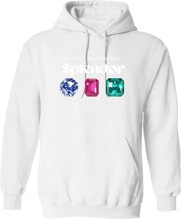 I'd Rather Be Fishing Hoodie - Retro Graphic Pullover Hoodie for Men & Women - White