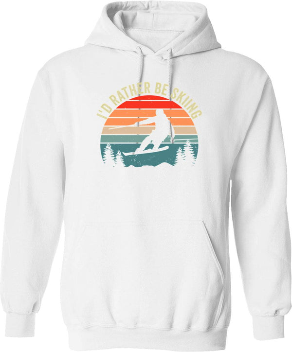 I'd Rather Be Playing Splendor Hoodie - Retro Graphic Pullover Hoodie for Men & Women - White