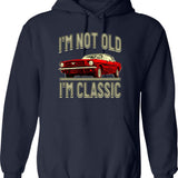 I'm Not Old I'm A Classic. Guitar And Amp Theme For Guitarists Hoodie - Navy