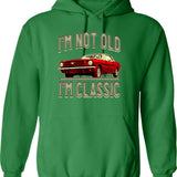 I'm Not Old I'm A Classic. Guitar And Amp Theme For Guitarists Hoodie - Green