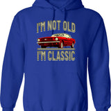 I'm Not Old I'm A Classic. Guitar And Amp Theme For Guitarists Hoodie - Blue