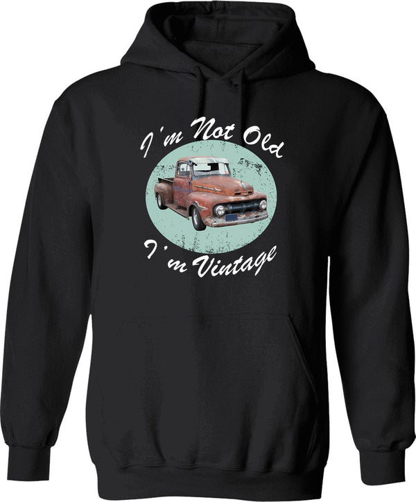 I'm Not Old I'm Vintage Retro Muscle Car Lover Funny Birthday Party Gift For Men Hoodie - Black