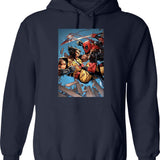 Iconic Alice Hoodie - Retro Graphic Pullover Hoodie for Men & Women - Navy