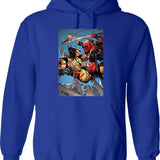 Iconic Alice Hoodie - Retro Graphic Pullover Hoodie for Men & Women - Blue
