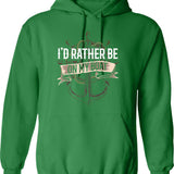 Id Rather Be Metal Detecting Vintage Gift For Metal Detectors Hoodie - Green