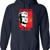 If Grandad Hoodie - Retro Graphic Pullover Hoodie for Men & Women - Navy