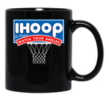 Ihoop I Hoop So Please Watch Your Ankles Classic Logo Black Coffee Mug, Gift Coffee Mug - Black