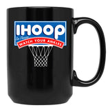 Ihoop I Hoop So Please Watch Your Ankles Classic Logo Black Coffee Mug, Gift Coffee Mug