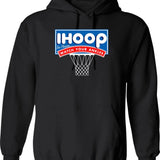 Ihoop I Hoop So Please Watch Your Ankles Classic Logo Graphic Pullover Hoodie - Black