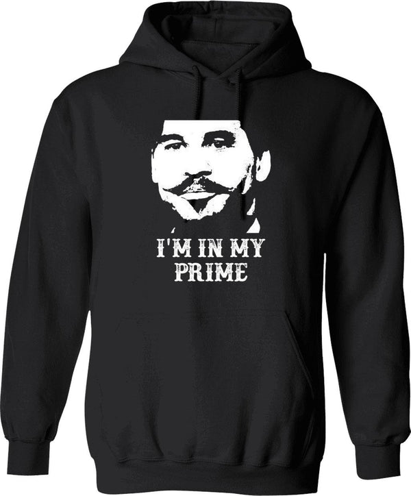 Im in My Prime Graphic Pullover Hoodie - Black
