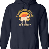 In A Situation Raccoon Hoodie - Retro Graphic Pullover Hoodie for Men & Women - Navy