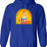 In A World Full Of Chaos Be A Donkey Retro Sunset Design Hoodie - Blue