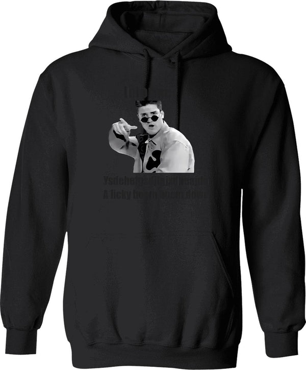 Inferno Tower Humor Hoodie - Retro Graphic Pullover Hoodie for Men & Women - Black