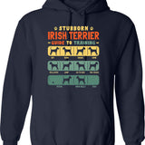 Irish Setter Dog Summer Vintage Hoodie - Retro Graphic Cosy Pullover - Navy