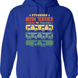 Irish Setter Dog Summer Vintage Hoodie - Retro Graphic Cosy Pullover - Blue