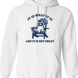 It Is What It Is And It Is Not Great Memes (2) Hoodie - White
