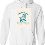 It Is What It Is And It Is Not Great Retro Raccoon Hoodie - White