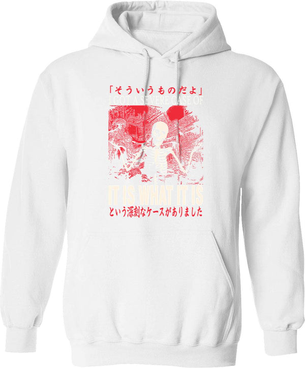 It Is What It Is Skeleton Hoodie - White