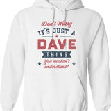 It's A Chris Thing Hoodie - Retro Graphic Pullover Hoodie for Men & Women - White
