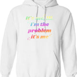 It's Me Hi I'm The Problem Funny Vintage Hoodie - White