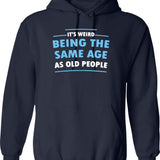 It's Tucked Into My Socks Hoodie - Retro Graphic Pullover Hoodie for Men & Women - Navy