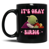 It's Okay Birdie Nanalan Wonderful Girl Black Coffee Mug, Gift Coffee Mug