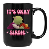 It's Okay Birdie Nanalan Wonderful Girl Black Coffee Mug, Gift Coffee Mug