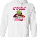 It's Okay Birdie Nanalan Wonderful Girl Graphic Pullover Hoodie - White