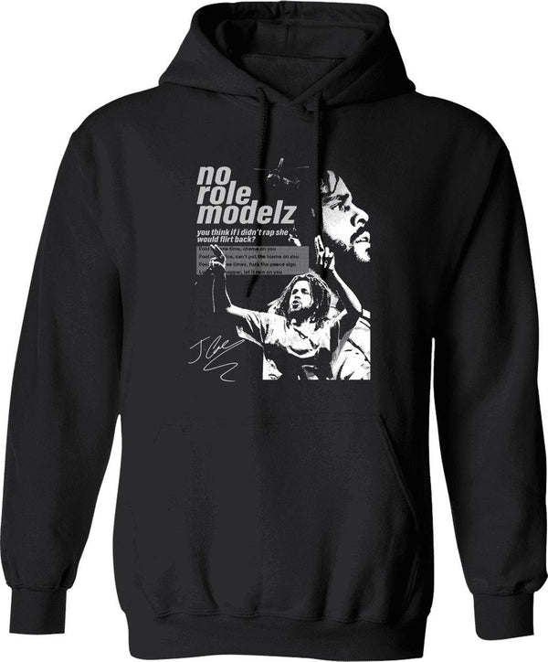 J Cole Rapper Vintage Rap Music Hoodie - Black