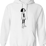 Jane Lane Hoodie - Retro Graphic Pullover Hoodie for Men & Women - White