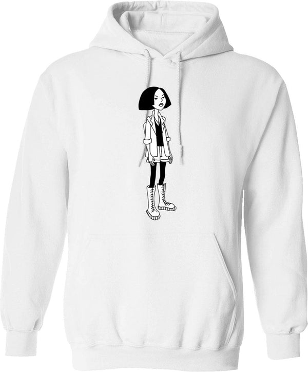 Jane Lane Hoodie - Retro Graphic Pullover Hoodie for Men & Women - White