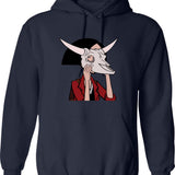 Jan Zizka Kcd2 Vintage Hoodie - Retro Graphic Cosy Pullover - Navy