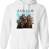 Japanese Whippet Kawaii Hoodie - Retro Graphic Pullover Hoodie for Men & Women - White