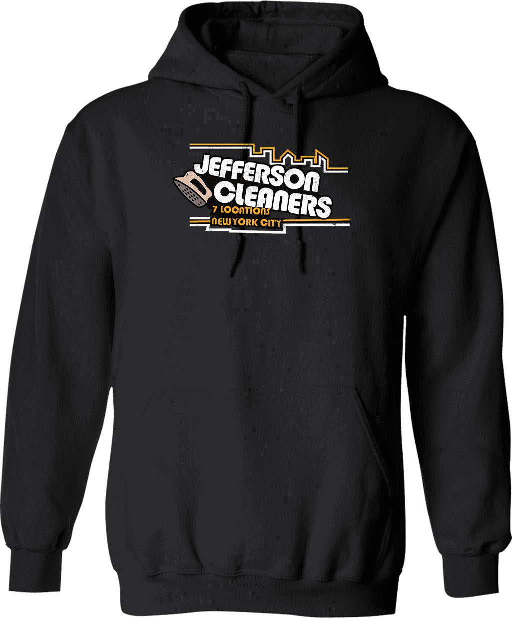 Jefferson Cleaners Hoodie - Retro Graphic Pullover Hoodie for Men & Women - Black