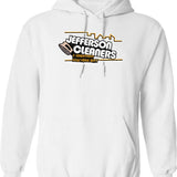Jefferson Cleaners Hoodie - Retro Graphic Pullover Hoodie for Men & Women - White