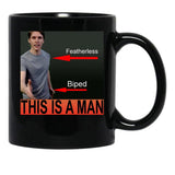 Jerma985 is A Man Black Coffee Mug, Gift Coffee Mug - Black