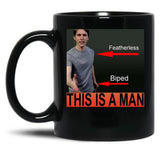 Jerma985 is A Man Black Coffee Mug, Gift Coffee Mug