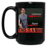 Jerma985 is A Man Black Coffee Mug, Gift Coffee Mug - Black