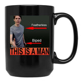Jerma985 is A Man Black Coffee Mug, Gift Coffee Mug