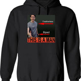 Jerma985 is A Man Graphic Pullover Hoodie - Black
