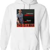 Jerma985 is A Man Graphic Pullover Hoodie - White