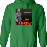Jerma985 is A Man Graphic Pullover Hoodie - Green