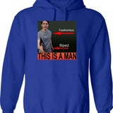Jerma985 is A Man Graphic Pullover Hoodie - Blue