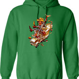 Jenny's New Friends Hoodie - Retro Graphic Pullover Hoodie for Men & Women - Green