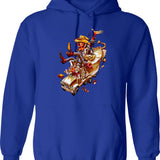 Jenny's New Friends Hoodie - Retro Graphic Pullover Hoodie for Men & Women - Blue