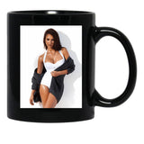 Jessica Alba Sexy Black Coffee Mug, Gift Coffee Mug - Black